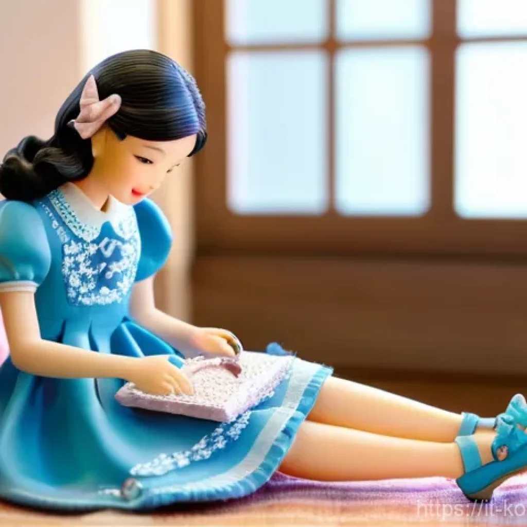 콩순이 피규어 컬렉션 - **Prompt 1: The First Encounter with Kongsooni's Charm**
"A cozy, sunlit room, an adult female c...