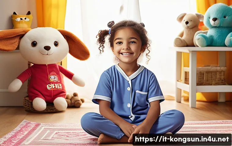콩순이 굿즈 - **Prompt 1: Imaginative Play with New Mascots**
"A heartwarming scene inside a cozy, sunlit Ital...
