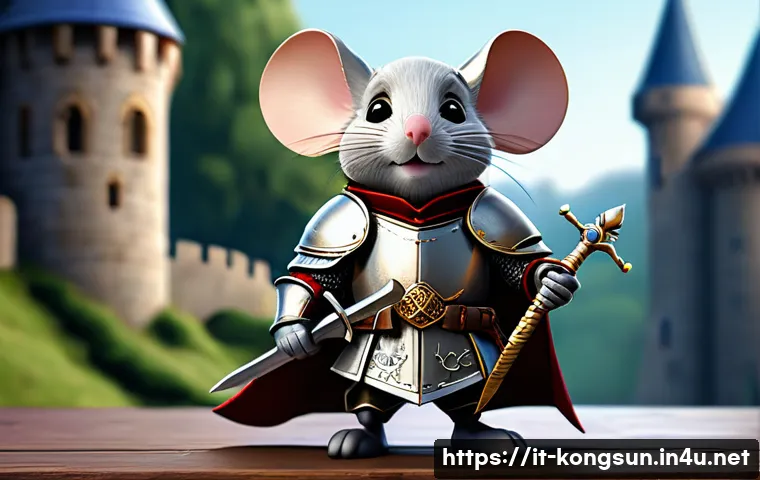 콩순이 팬 아트 - A highly detailed digital fan art illustration of a beloved, classic cartoon mouse character, known ...