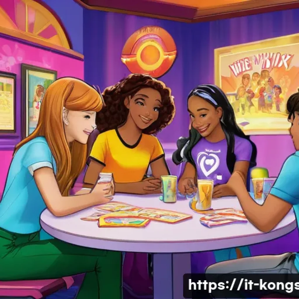 콩순이 팬 클럽 가입 방법 - **Prompt 1: The Heart of the Winx Club Community**
"A vibrant, richly detailed scene capturing a...