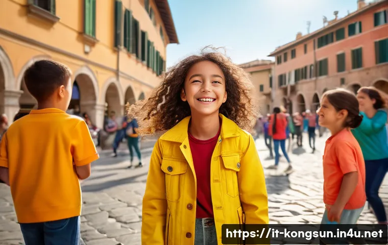 콩순이 캐릭터 성향 분석 - A cheerful young girl named Kongsooni with expressive eyes and a bright smile, wearing colorful casu...